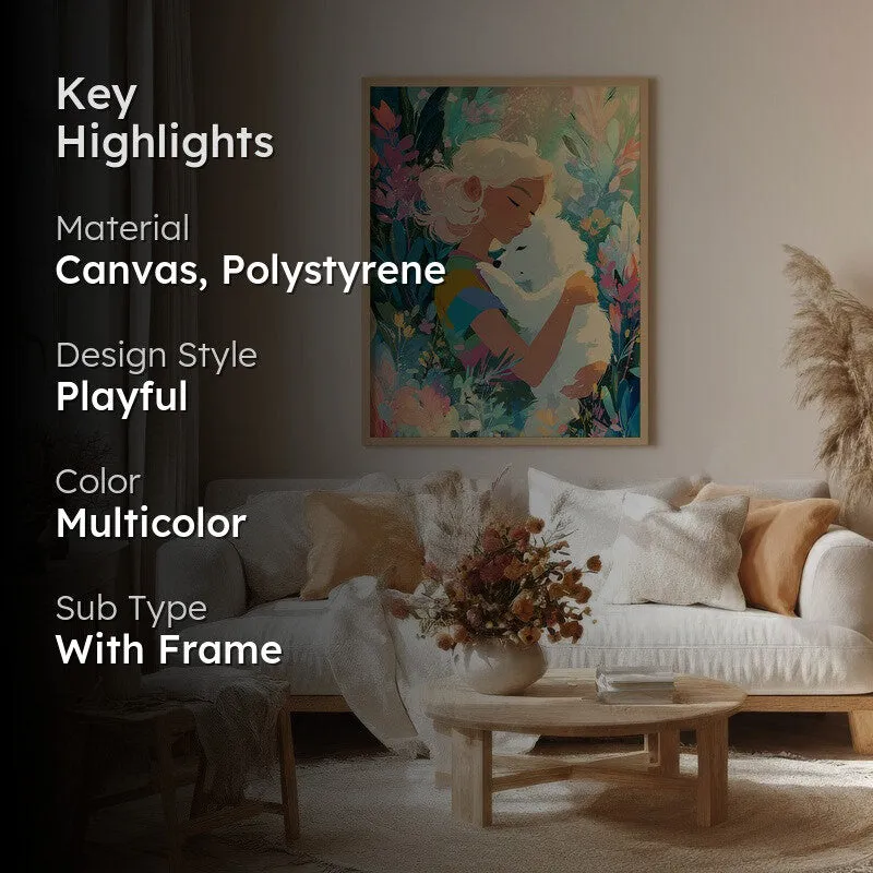Tendera Canvas Wall Painting With Brown Frame media 2