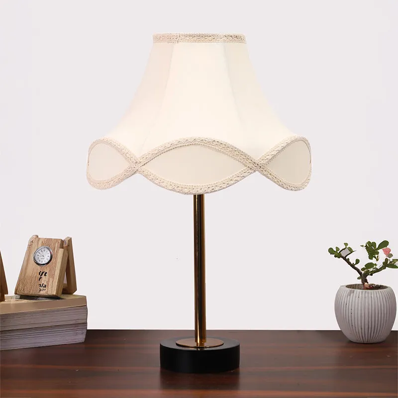 Valencia Arc Rodin Wooden Table Lamp - OffWhite,Gold,Black media 3