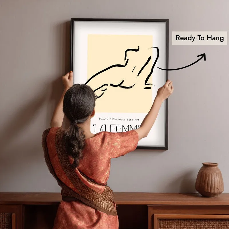 Soft Recline Canvas Wall Painting With Black Frame media 6