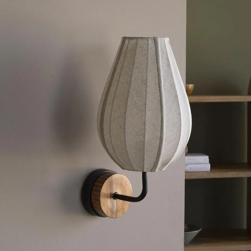 Orange Tree Bud Linen Wall Lamp media 3