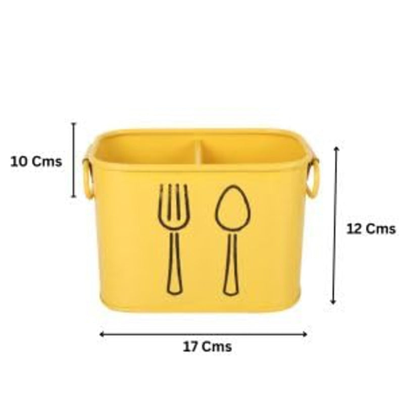 Fork & Order Metal Cutlery Holder - Yellow media 5