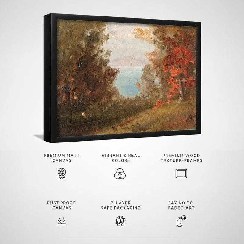 Woodland Way Canvas Wall Painting - Black Frame media 6