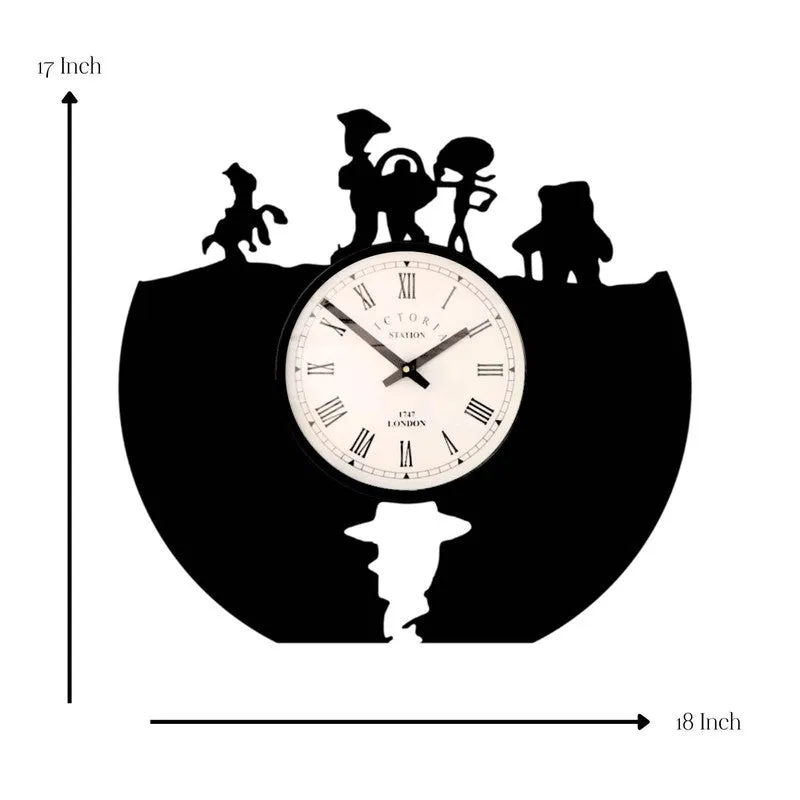 Funquest Steel Analog Wall Clock - Black media 7