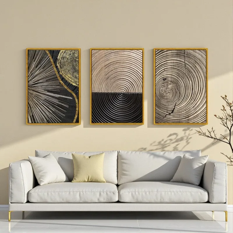 Silvanna Abstract Cotton Canvas Wall Art - Set Of Three media 1