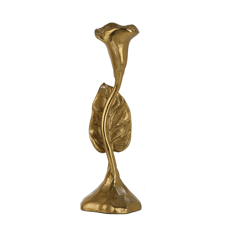 Joles Leaf Candle Holder (Gold) - Small media 5