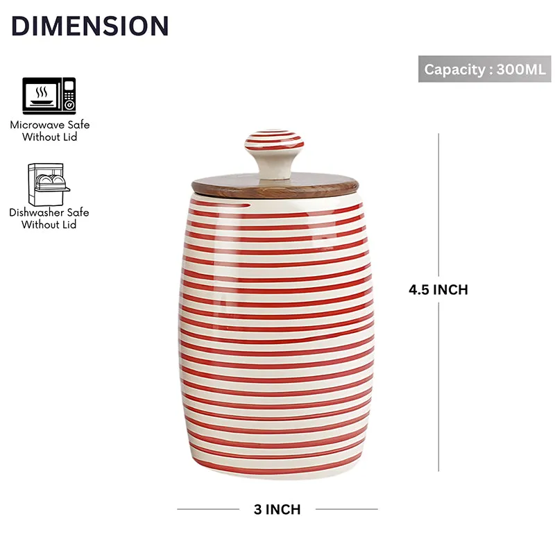 Tiare Curve Ceramic Jar (350 mL Each) - Set Of Two media 7