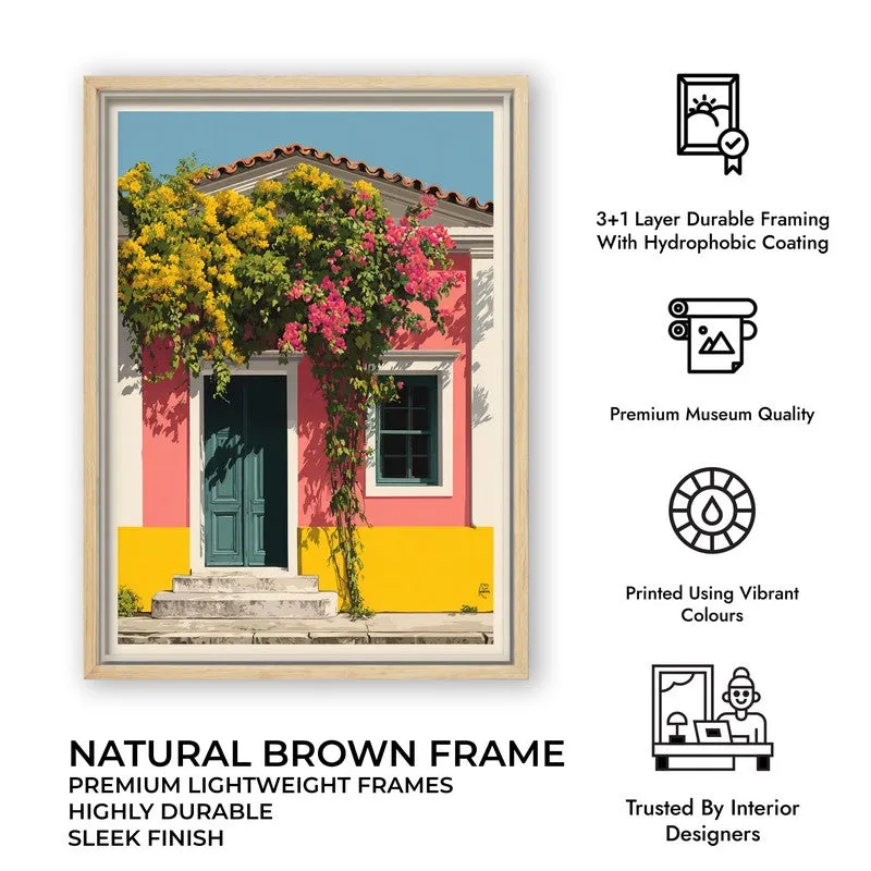 Calira Canvas Wall Painting With Brown Frame media 10