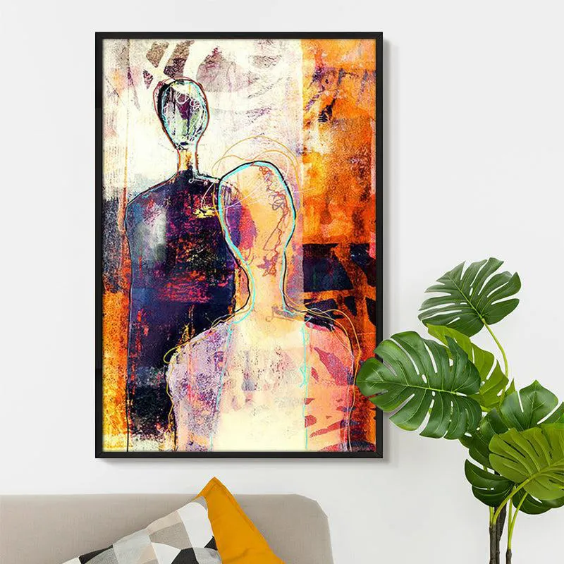 The Duality Of Spirit Abstract Wall Painting With Frame media 5