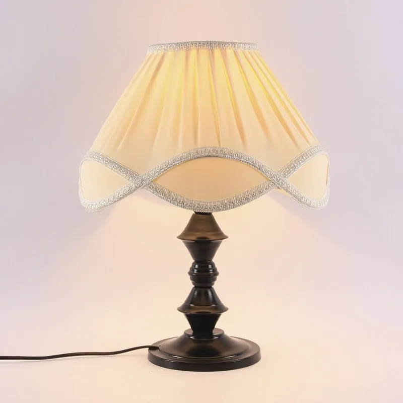 Glowsyn Cotton Table Lamp With Iron Base - Ivory media 6