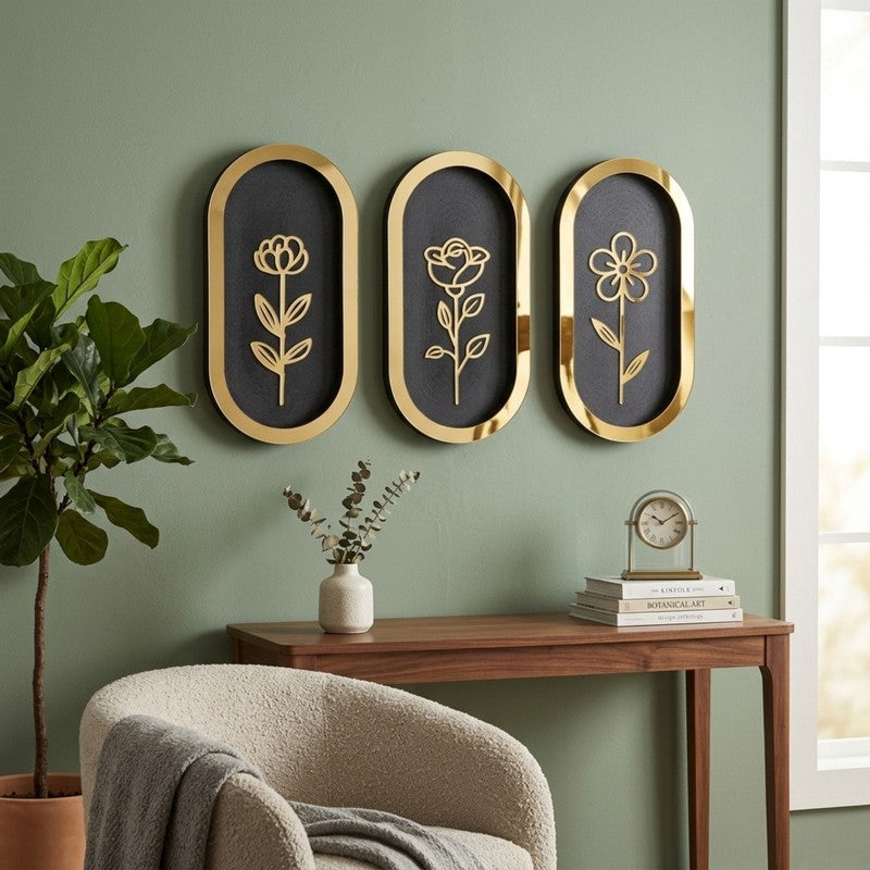 Petalyn Wooden Wall Accent - Set of Three