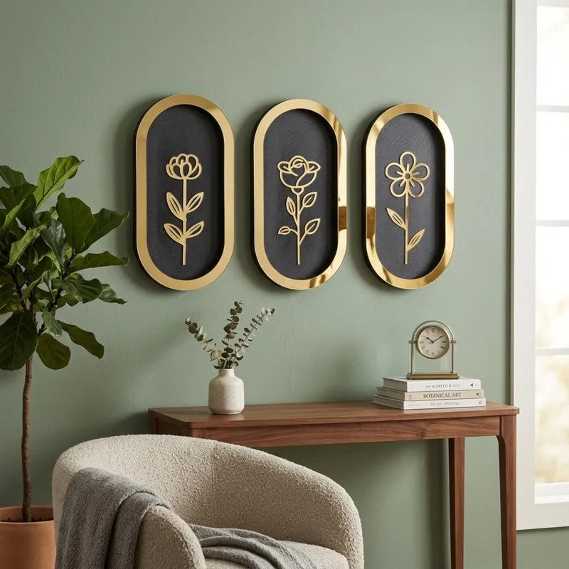 Petalyn Wooden Wall Accent - Set of Three media 1