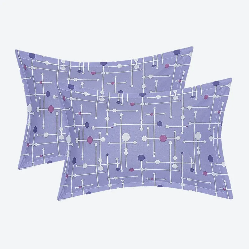 Monte Carlo Bloom Bliss Cotton Bedsheet (Green,Purple) - 104 TC media 8