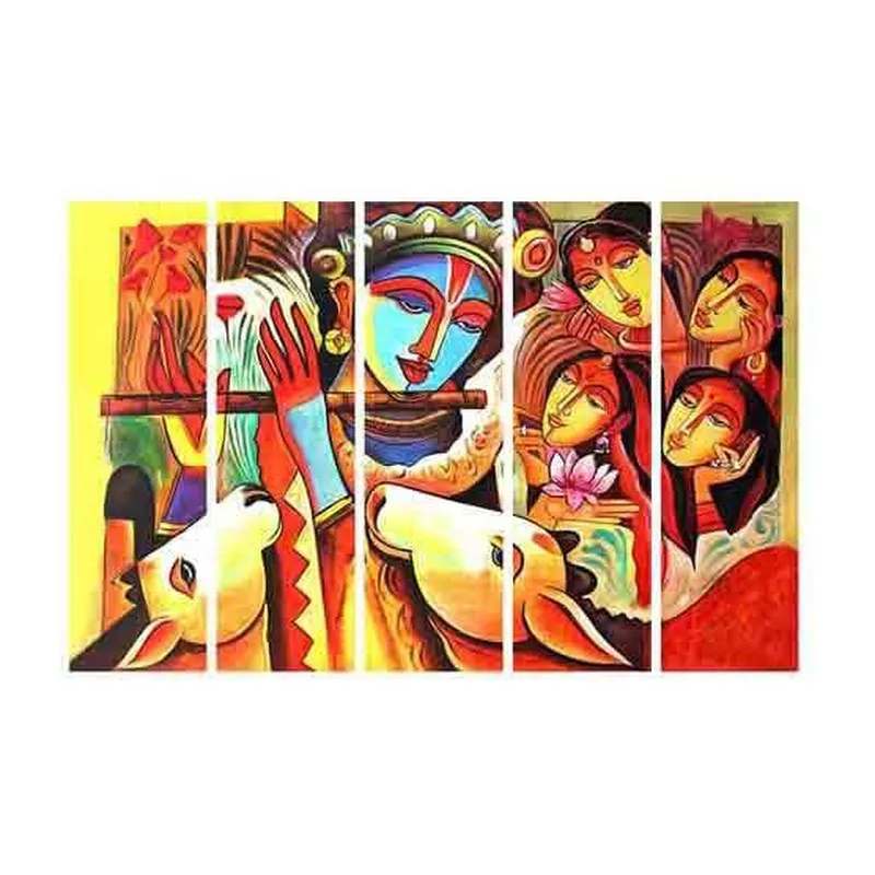 Krishna Murari Wall Art - Five Piece Set media 4