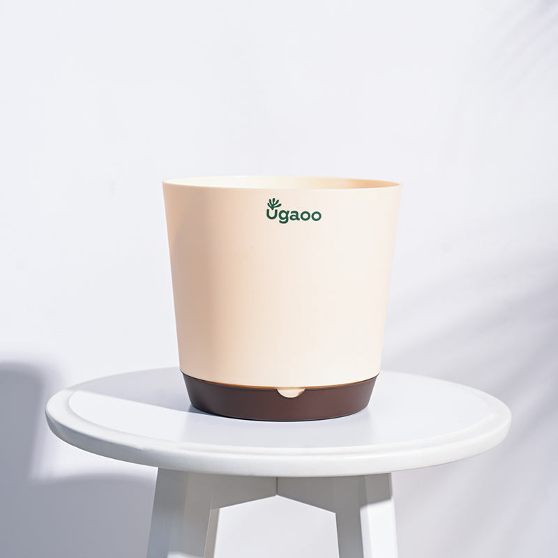 Ugaoo Mossy Bottom Plastic Planter (Peach) - Set Of Five media 3