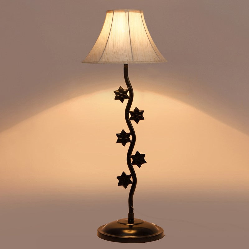 Celorien Cotton Table Lamp With Iron Base - White