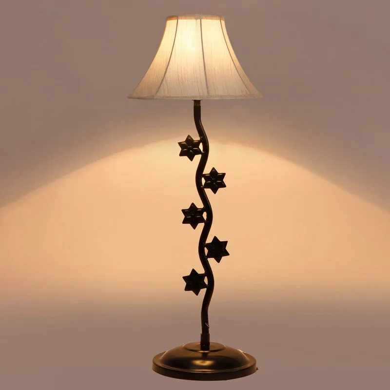 Celorien Cotton Table Lamp With Iron Base - White media 1