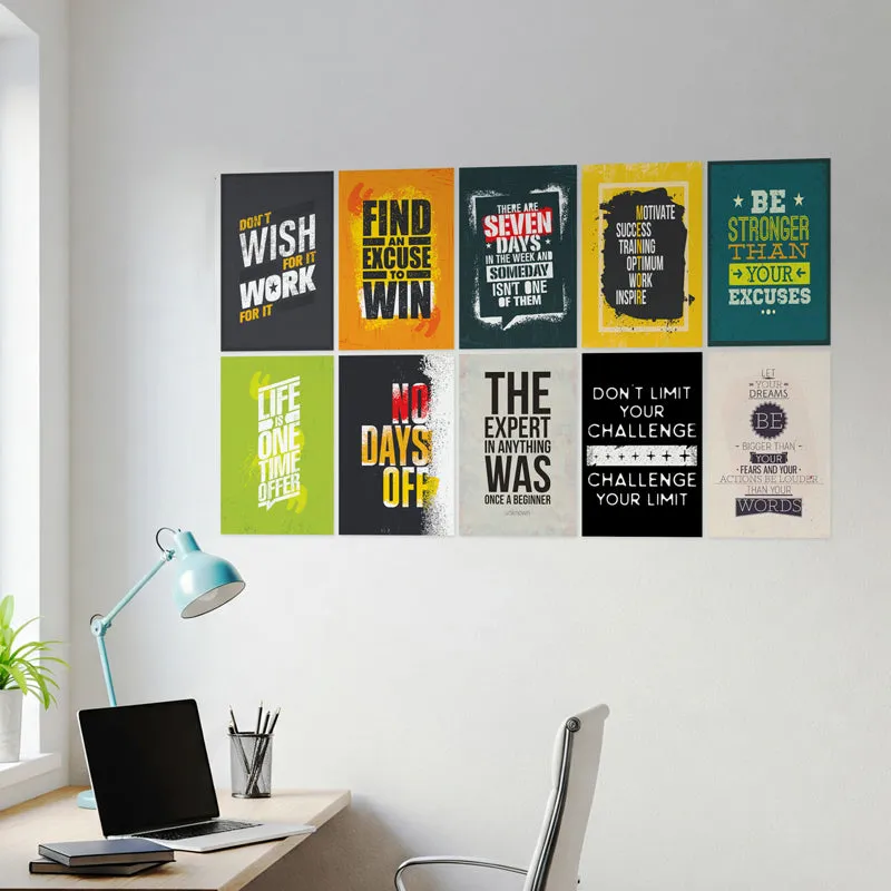 Motivate & Inspire Wall Poster - Set Of Ten media 1