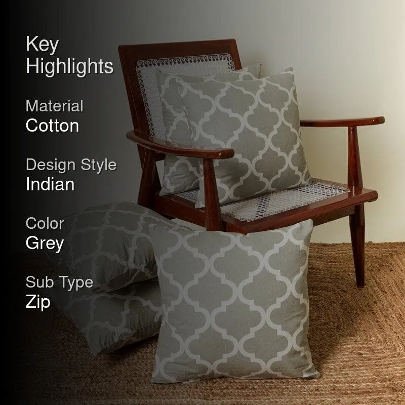 Fleur-Is Cushion Cover (Grey) - Set Of Five media 2
