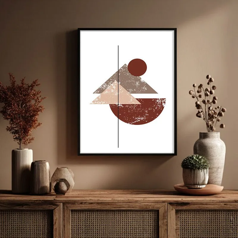Earthy Axis Canvas Wall Painting With Black Frame media 6