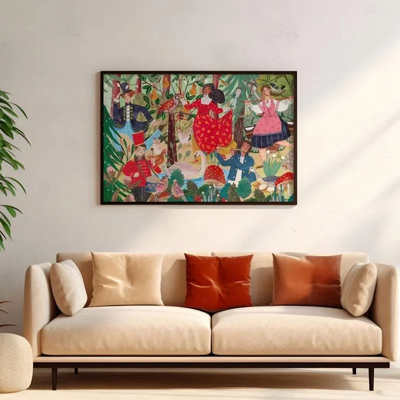 12 days of Christmas Canvas Wall Painting - Black frame media 4