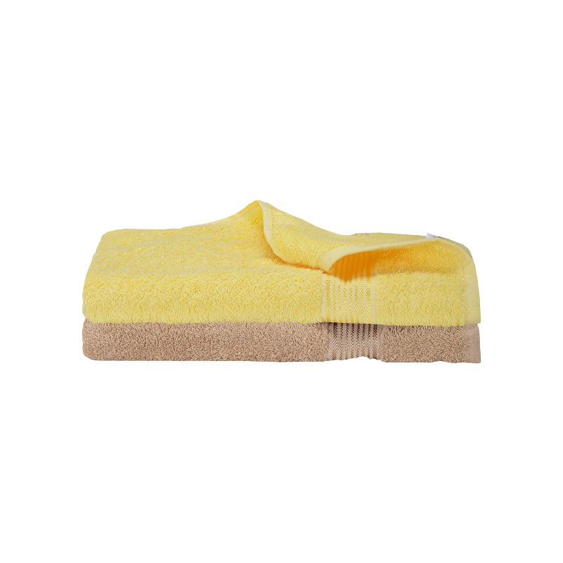 Bodil Bath Towel (Yellow & Beige) - Set Of Two media 5