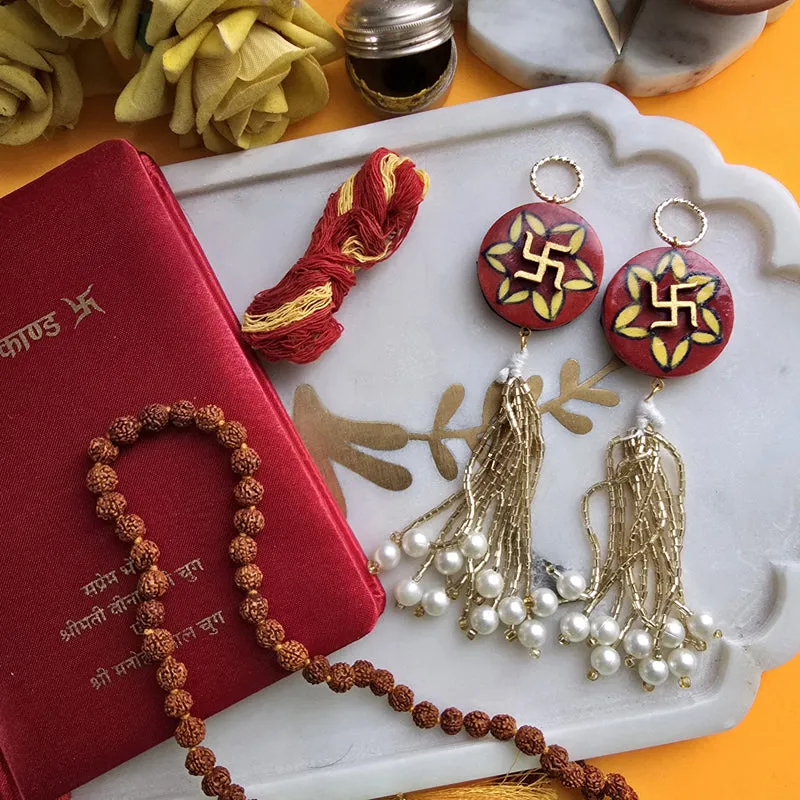 Swastika Handcrafted Latkan - Set Of Two media 3