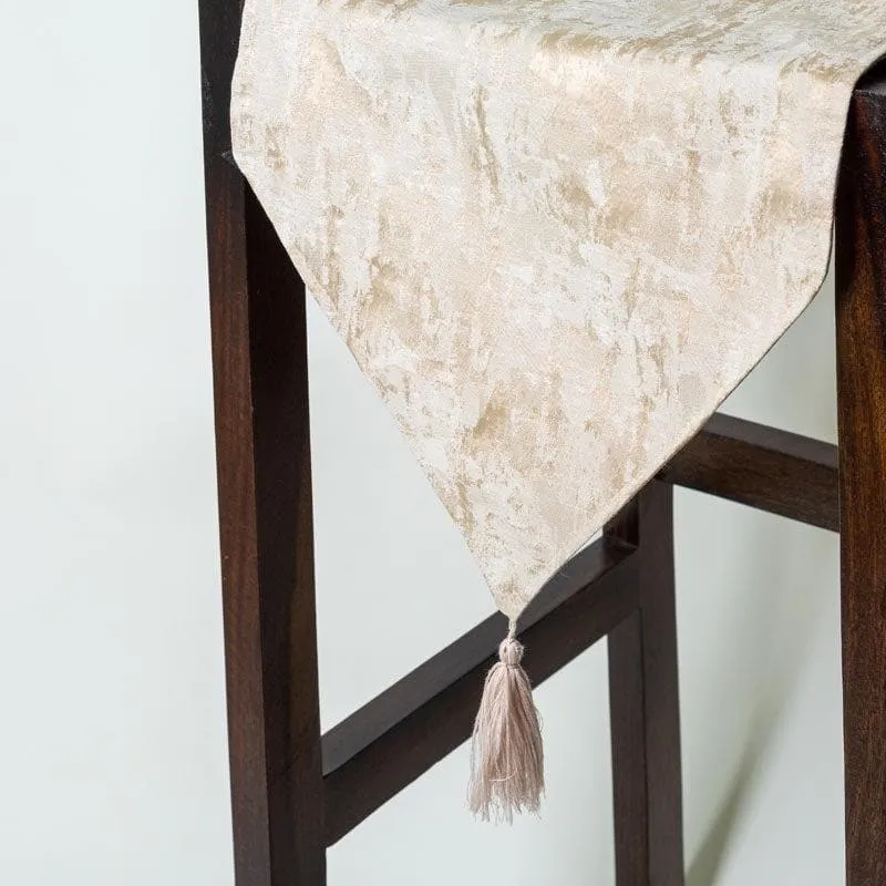 Ketty Jacquard Table Runner - Beige media 1