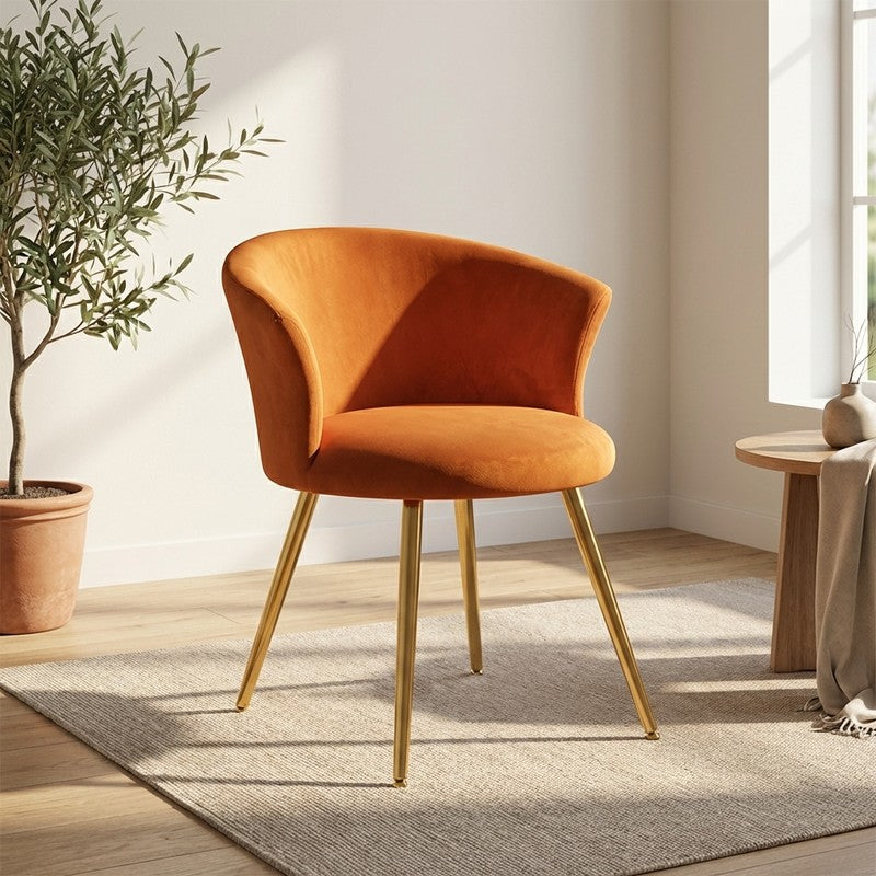 Virelle Metal Accent Chair - Orange