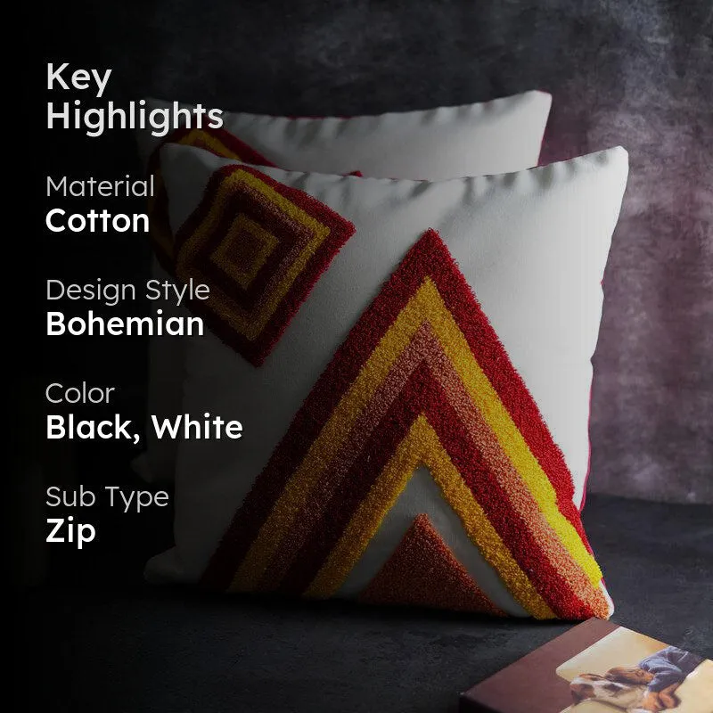 Arti Angles Geometric Cotton Cushion Cover - Set Of Two media 2