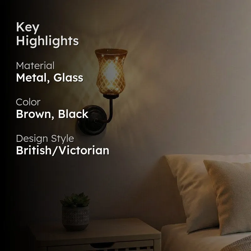 Amber Shine Glass Wall Lamp media 2