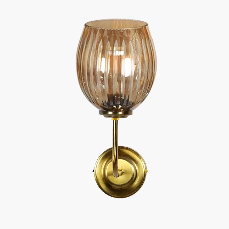 Vintage Glow Golden Base Glass Wall Lamp media 6