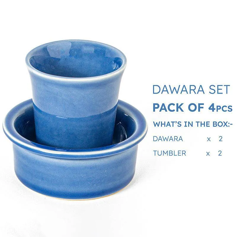 Tarangini Ceramic Dabara Set (120 ML) - Four Piece Set media 3