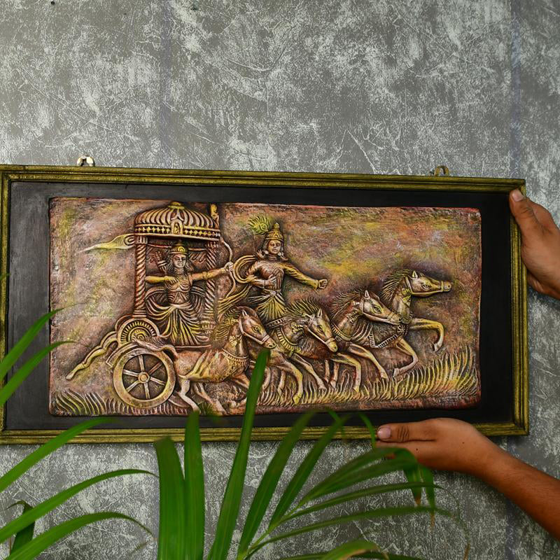 Mahabharatha Legend Terracotta Wall Accent media 4