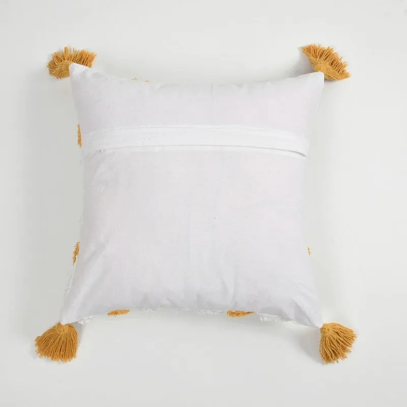 Kasper Chroma Tufted Cotton Cushion Cover (Yellow) - Set Of Five media 6