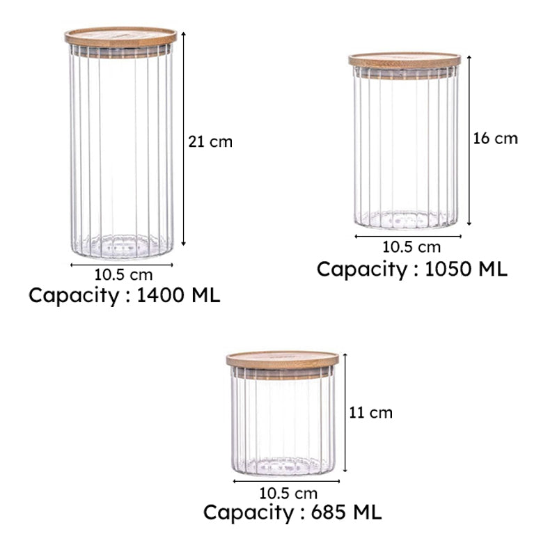 Sefona Storage Jar (685/1050/1400 mL) - Set Of Three media 8