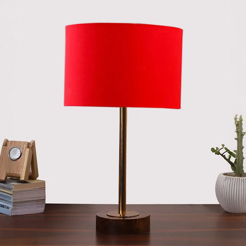 Cotin I Rodin Wooden Table Lamp - Red,Gold,Brown media 3