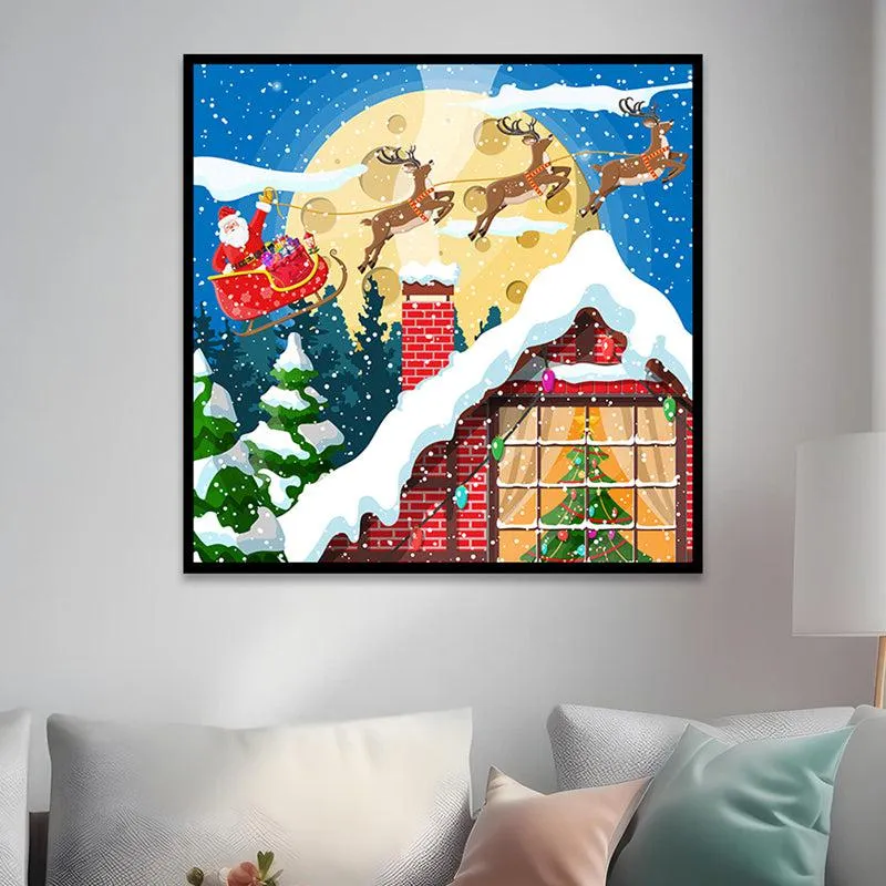 Santa Sleigh of Surprises Wall Painting media 1