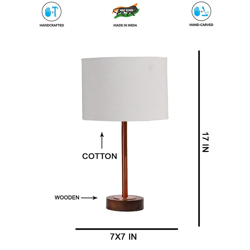 Cotin I Rodin Wooden Table Lamp - Grey,Copper,Brown media 7