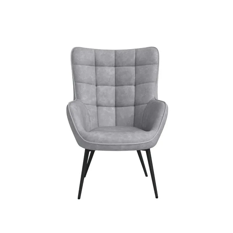 Cushora Neem Wood Accent Chair - Grey media 5