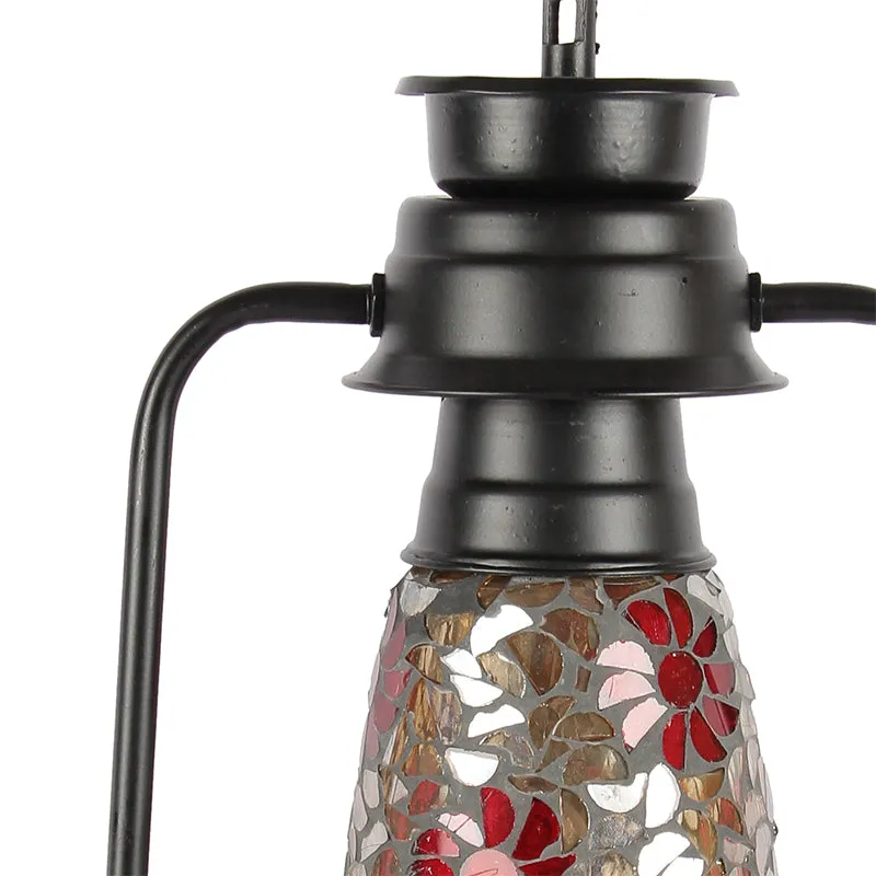 Phoolkari Mosaic Lantern Iron & Glass Table Lamp - Multicolor media 3