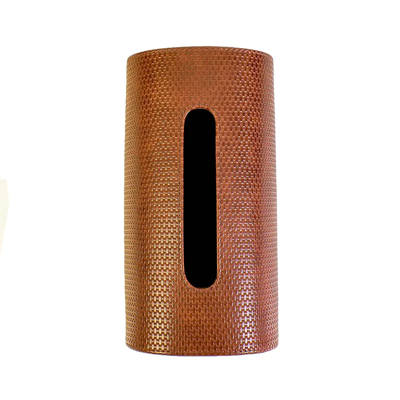 Tishue Faux Leather Tissue Box - Brown media 5