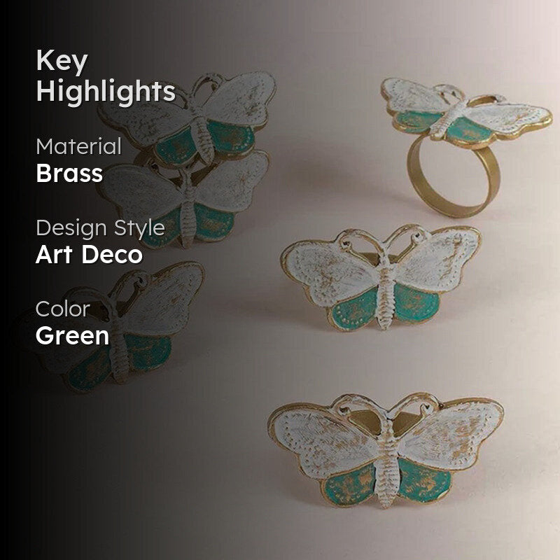 Titli Loop Brass Napkin Ring - Set Of Six media 2