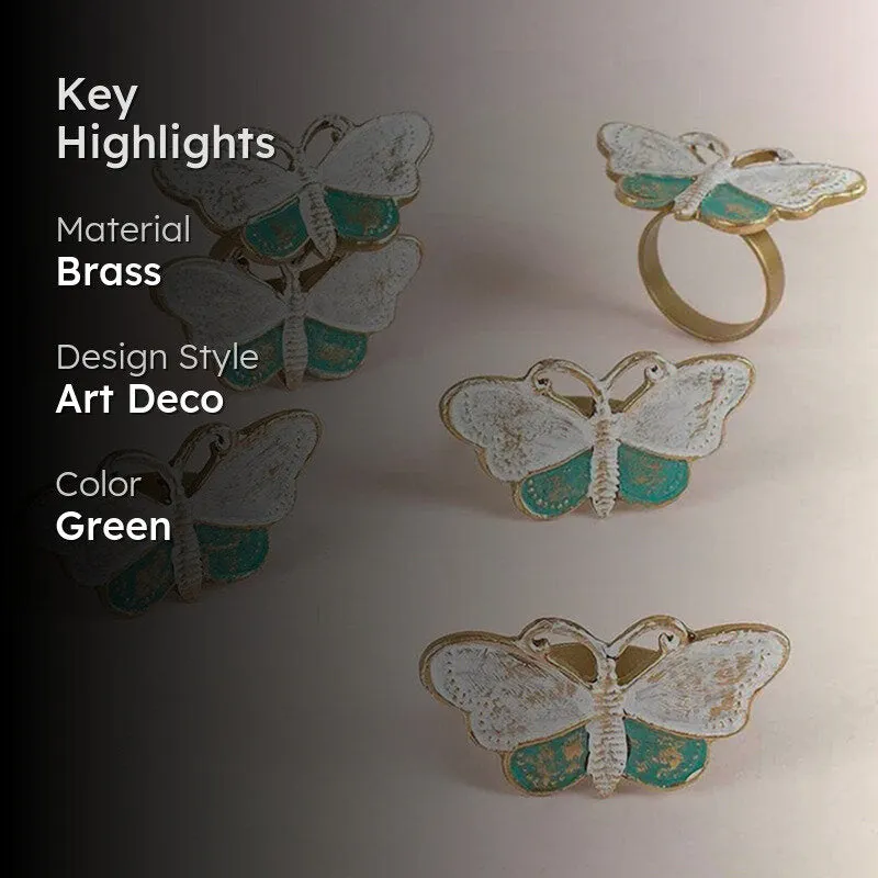 Titli Loop Brass Napkin Ring - Set Of Six media 2