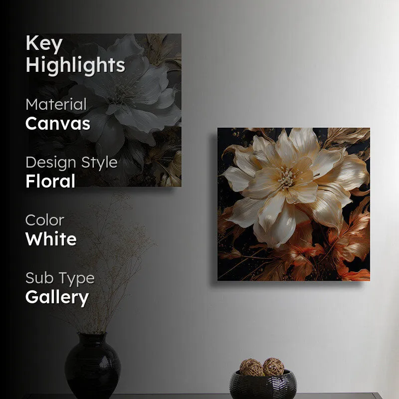 Luminous Flower Canvas Wall Art - Set Of Two media 2