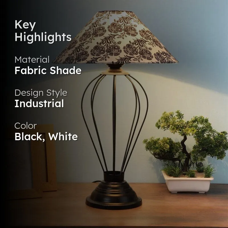 Filigree Maximus Fabric Table Lamp - Black,White media 2