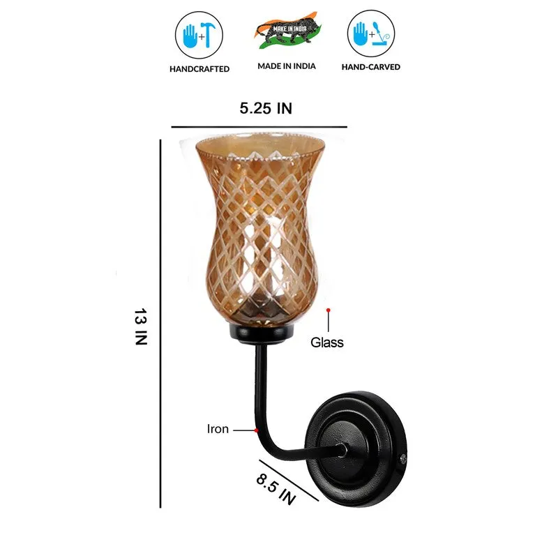 Amber Shine Glass Wall Lamp media 10