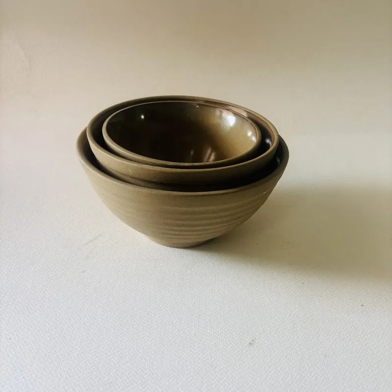 Earth & Amber Snack Bowl - Set of Three media 6