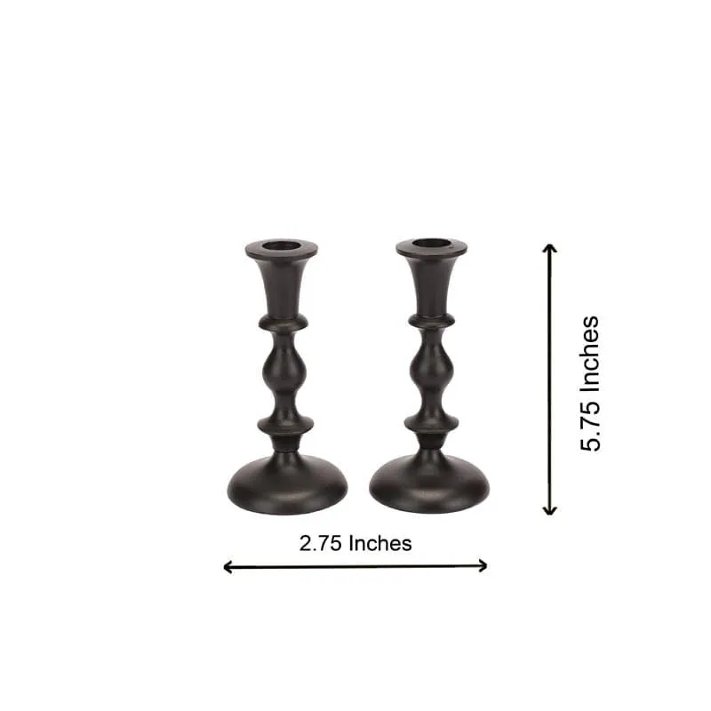 Morgera Candle Holder (Black) - Set Of Two media 6