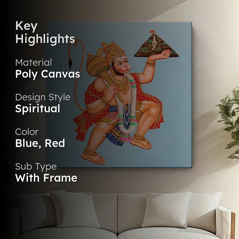 Sanjeevani Carrying Hanuman Wall Painting media 2