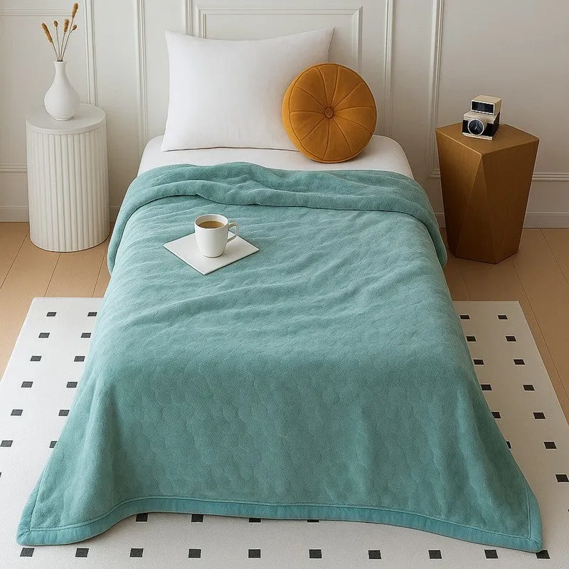 Solida Wool Blankets (Teal) - 330 GSM media 1